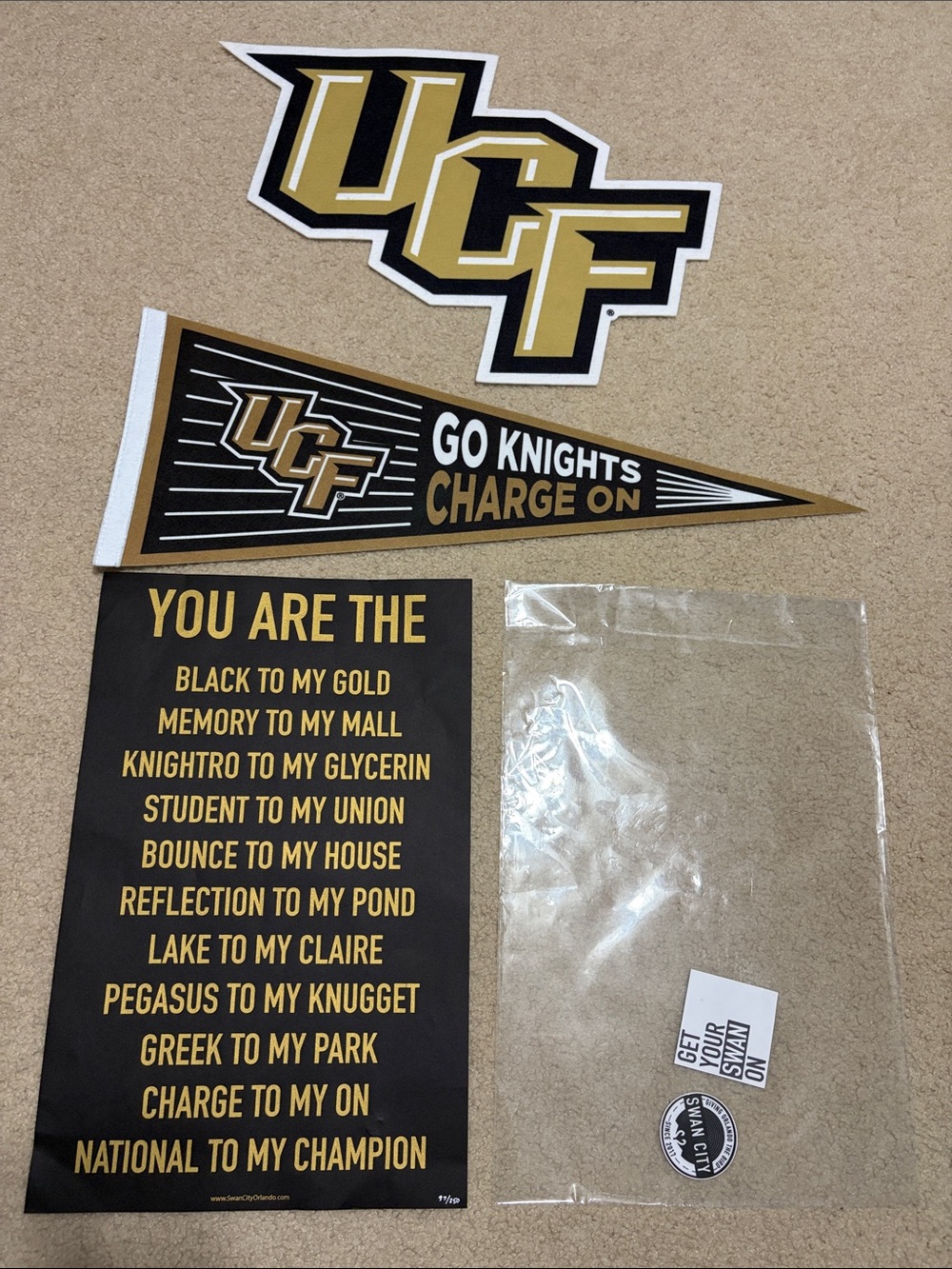 UCF Knights Fan Bundle for any Room: Dorm Room, Game Room, Frat House